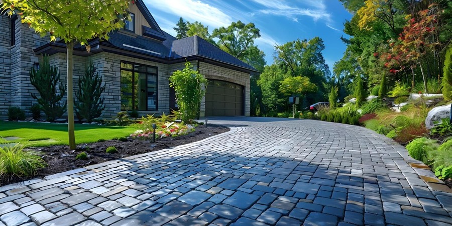 Jakich błędów unikać robiąc wybór kostki brukowej wokół nowoczesnego domu?